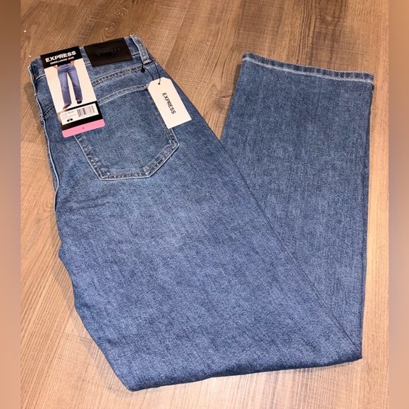 Express Blue Flare Jeans with Stud Accents - Picture 4 of 7